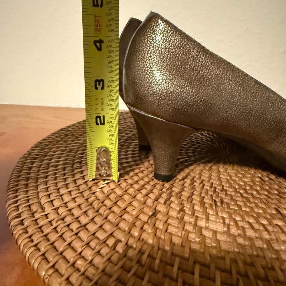 AEROSOLES‎ Cheerful Pumps Shimmering Brown Heels - Picture 5 of 8